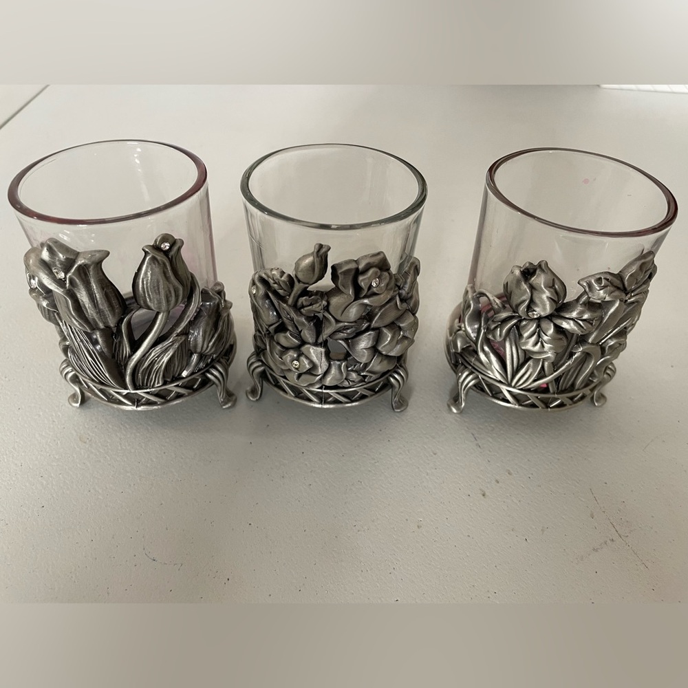 Three beautiful candle holders!